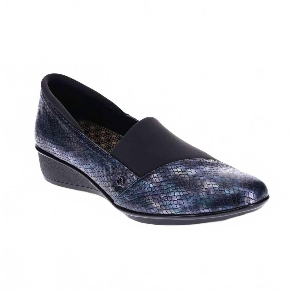 NEW REVERE women's naples wedged loafers in slate interest